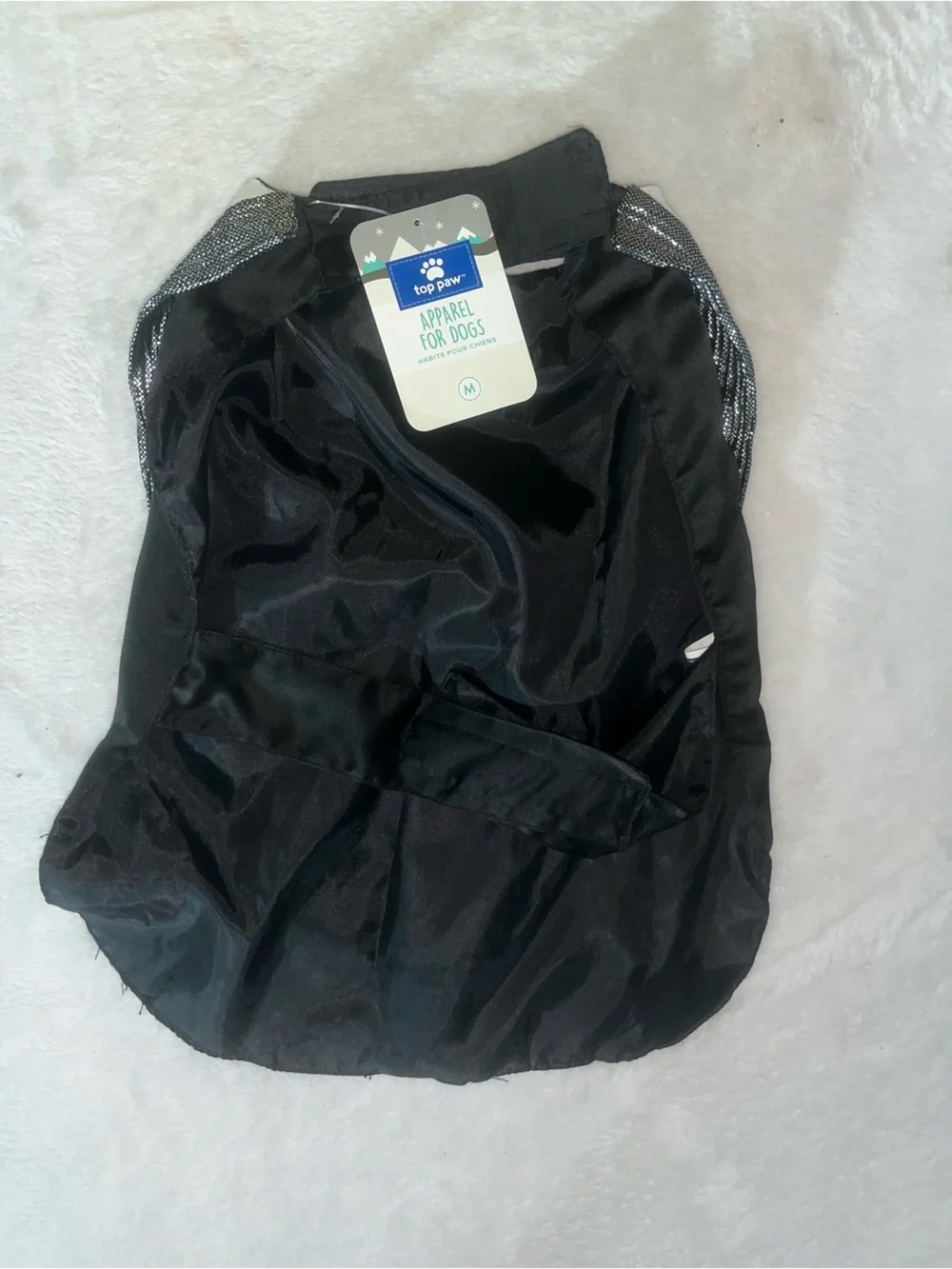 Dog Costume Top Paw Black Pet Tuxedo Formal Suit Small Silver Sequin Accents NWT